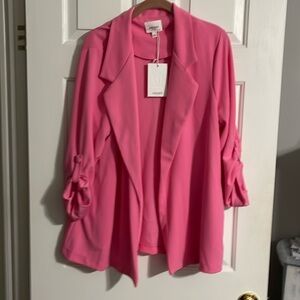 NWT Boutique Purchased Pink Blazer with pockets